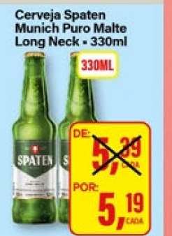 Cerveja Spaten Munich Puro Malte Long Neck - 330ml