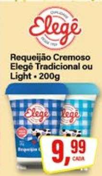 Requeijão Cremoso Elegê Tradicional ou Light