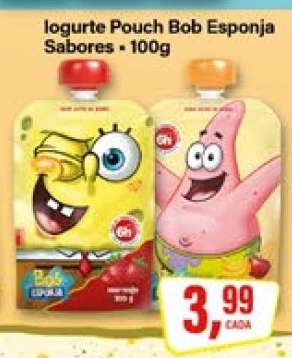 Iogurte Pouch Bob Esponja Sabores