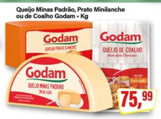 Queijo Minas Padrão, Prato Minilancha ou de Coalho Godam