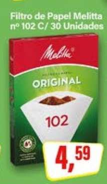 Filtro de Papel Melitta nº 102 C/ 30 Unidades