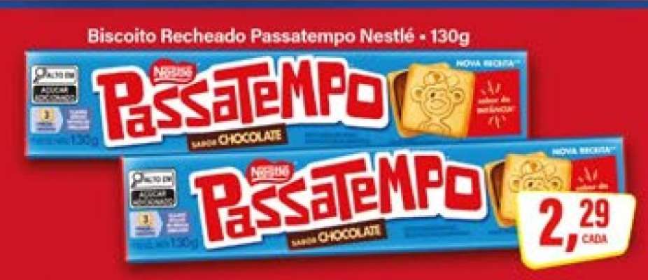 Biscoito Recheado Passatempo Nestlé