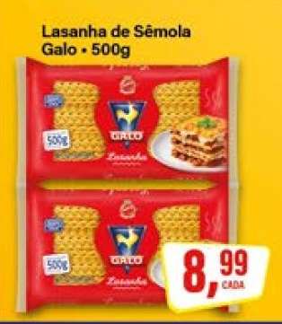 Lasanha de Sêmola Galo