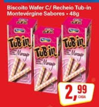 Biscoito Wafer C/ Recheio Tub-in Montevérgine Sabores