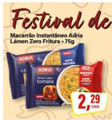 Macarrão Instantâneo Adria Lámen Zero Fritura