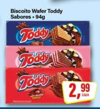 Biscoito Wafer Toddy Sabores