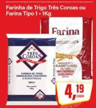 Farinha de Trigo Três Coroas ou Farina Tipo 1