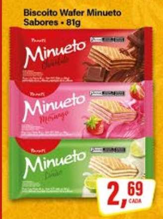 Biscoito Wafer Minueto Sabores