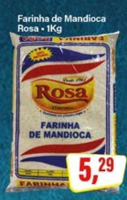 Farinha de Mandioca Rosa - 1Kg