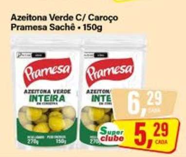 Azeitona Verde C/ Caroço Pramesa Sachê - 150g