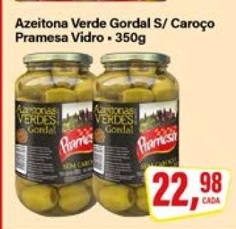Azeitona Verde Gordal S/ Caroço Pramesa Vidro