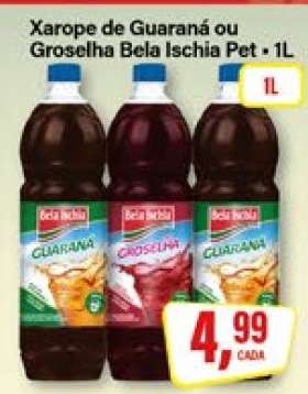 Xarope de Guaraná ou Groselha Bela Ischia Pet