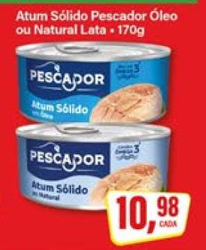 Atum Sólido Pescador Óleo ou Natural Lata
