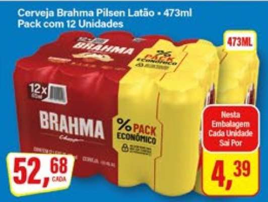 Cerveja Brahma Pilsen Latão