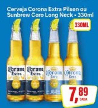 Cerveja Corona Extra Pilsen ou Sunbrew Cero Long Neck - 330ml