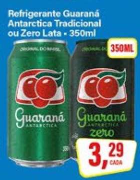 Refrigerante Guaraná Antarctica Tradicional ou Zero Lata - 350ml