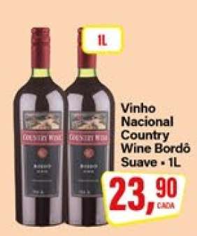 Vinho Nacional Country Wine Bordô Suave