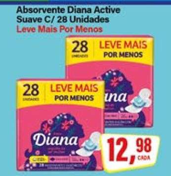 Absorvente Diana Active Suave C/ 28 Unidades