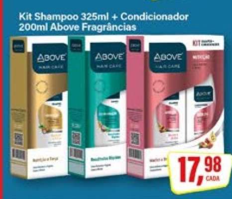 Kit Shampoo 325ml + Condicionador 200ml Above Fragrâncias