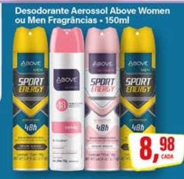 Desodorante Aerossol Above Women ou Men Fragrâncias