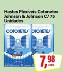 Hastes Flexíveis Cotonetes Johnson & Johnson C/ 75 Unidades