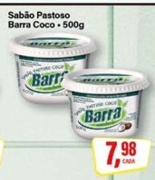 Sabão Pastoso Barra Coco - 500g