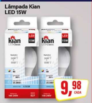 Lâmpada Kian LED 15W