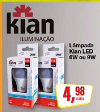 Lâmpada Kian LED 6W ou 9W