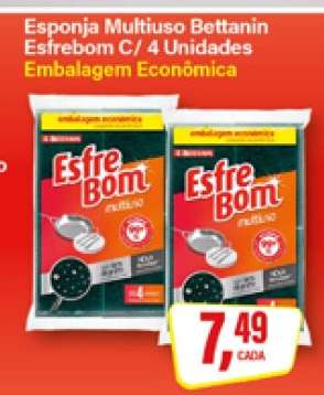 Esponja Multiuso Bettanin Esfrebom C/ 4 Unidades