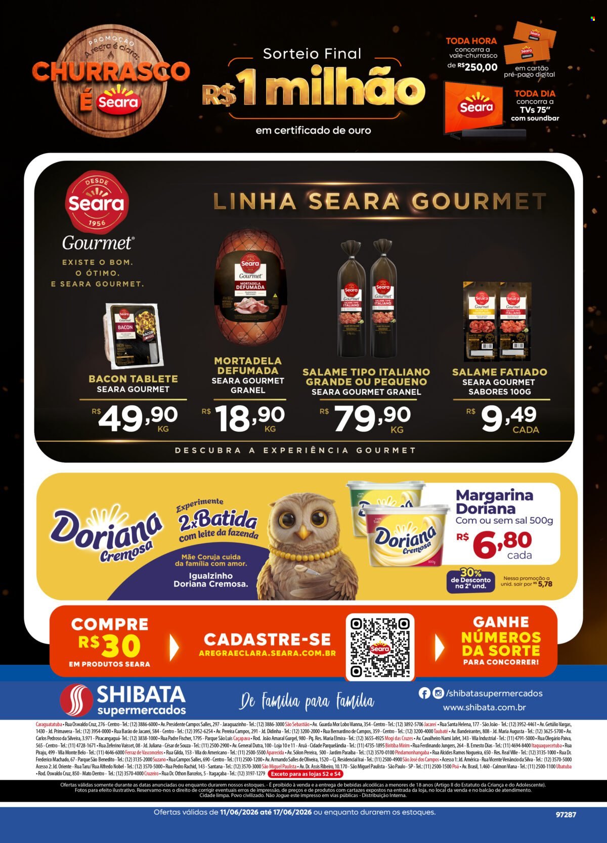 Folheto Shibata Supermercados - 11/06/2026 - 17/06/2026. Página 1
