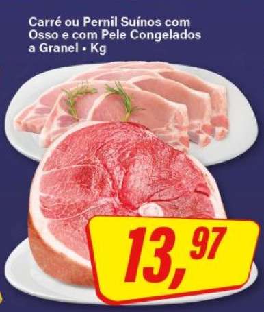 Carré ou Pernil Suínos com Osso e com Pele Congelados a Granel