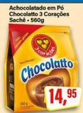 Achocolatado em Pó Chocolatto 3 Corações Sachê