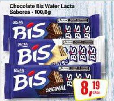 Chocolate Bis Wafer Lacta Sabores