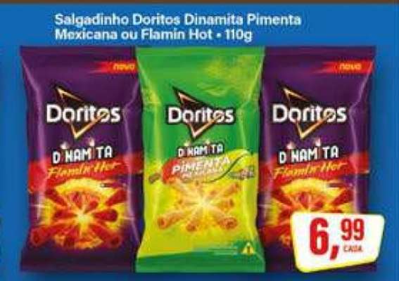 Salgadinho Doritos Dinamita Pimenta Mexicana ou Flamin Hot