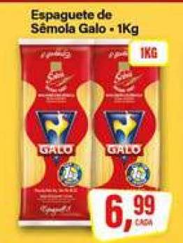 Espaguete de Sêmola Galo - 1Kg