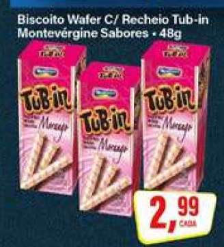 Biscoito Wafer C/ Recheio Tub-in Montevérgine Sabores
