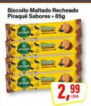 Biscoito Maltado Recheado Piraquê Sabores