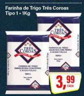 Farinha de Trigo Três Coroas Tipo 1 - 1Kg