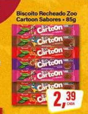 Biscoito Recheado Zoo Cartoon Sabores