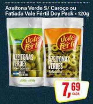 Azeitona Verde S/ Caroço ou Fatiada Vale Fértil Doy Pack