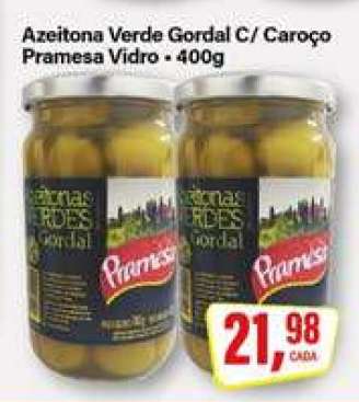 Azeitona Verde Gordal C/ Caroço Pramesa Vidro