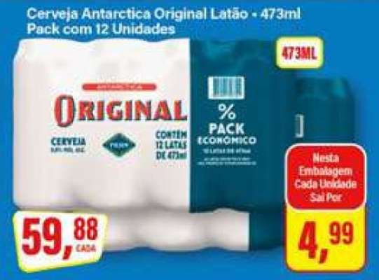 Cerveja Antarctica Original Latão - 473ml