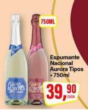 Espumante Nacional Aurora Tipos
