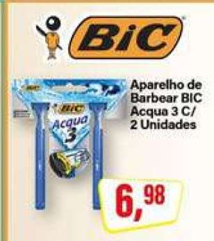 Aparelho de Barbear BIC Acqua 3 C/ 2 Unidades