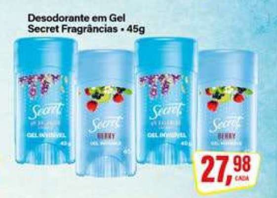 Desodorante em Gel Secret Fragrâncias