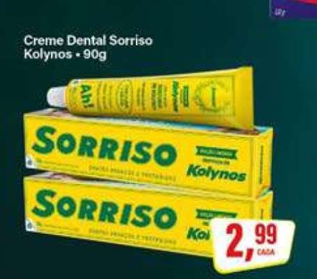 Creme Dental Sorriso Kolynos