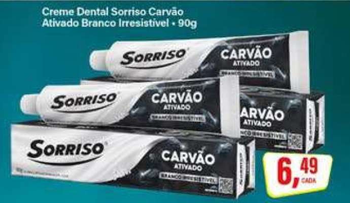 Creme Dental Sorriso Carvão Ativado Branco Irresistível