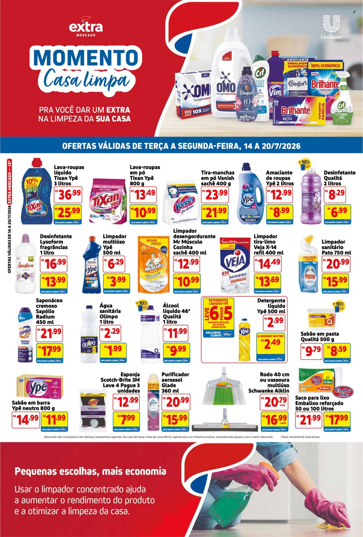 Folheto Mercado Extra - 14/07/2026 - 20/07/2026. Página 1