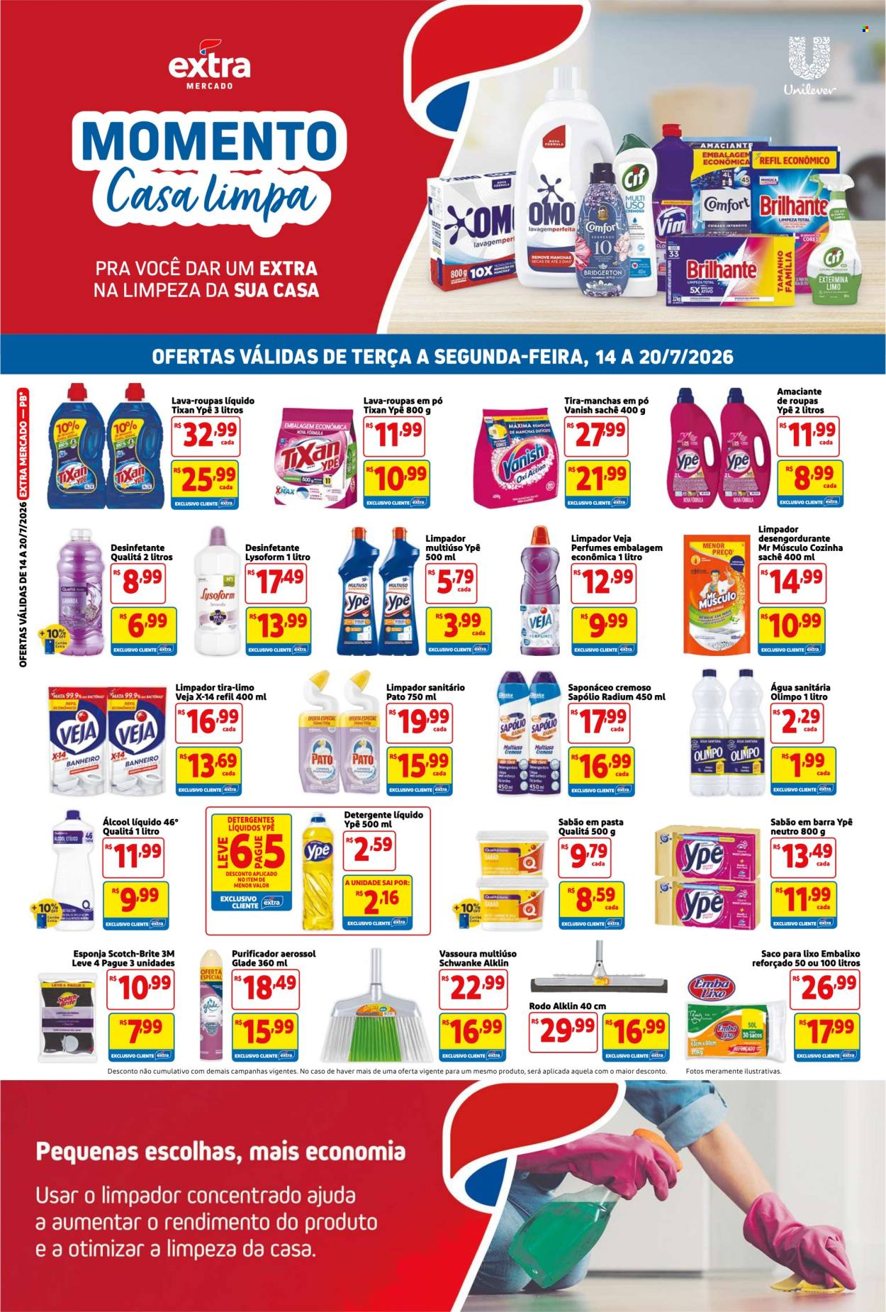 Folheto Mercado Extra - 14/07/2026 - 20/07/2026. Página 1