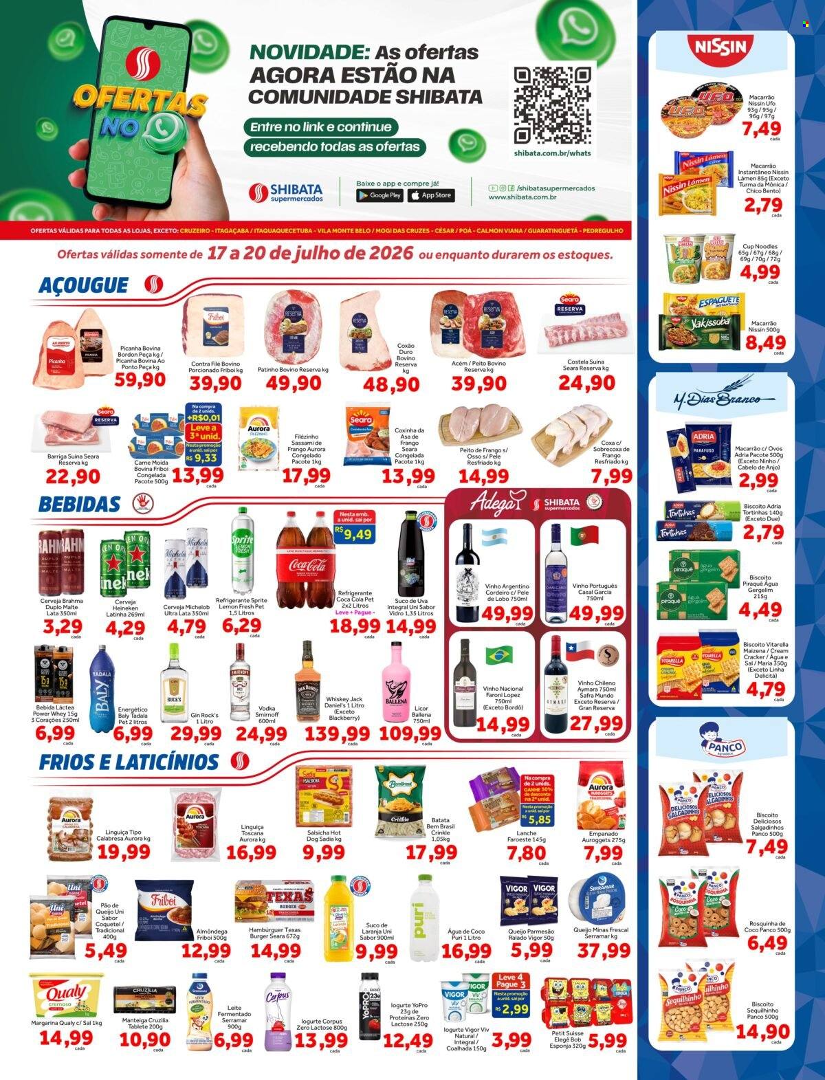 Folheto Shibata Supermercados - 17/07/2026 - 20/07/2026. Página 1